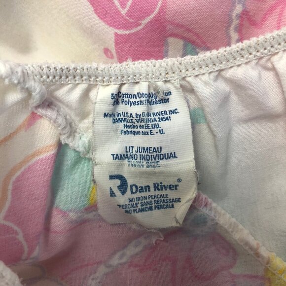 Vintage 90s Barbie Bedsheets Twin Set (Flat + Fitted) 1997 Sweet Dreams Ribbons - Picture 12 of 15